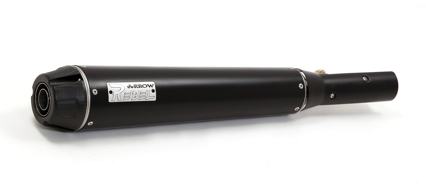 Arrow Brixton Crossfire 500 '21 Homologated Black Stainless Steel Rebel Silencer With Carbon Endcap 74508rb