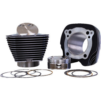 S&S CYCLE 136" Big Bore Cylinder Kit - Black/Highlighted Fins - M8 910-0848