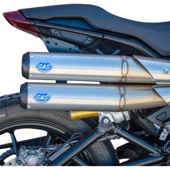 S&S CYCLE Grand National 2:2 50 State Exhaust - Stainless Steel Indian FTR 1200 S 2019-2022 550-0950B
