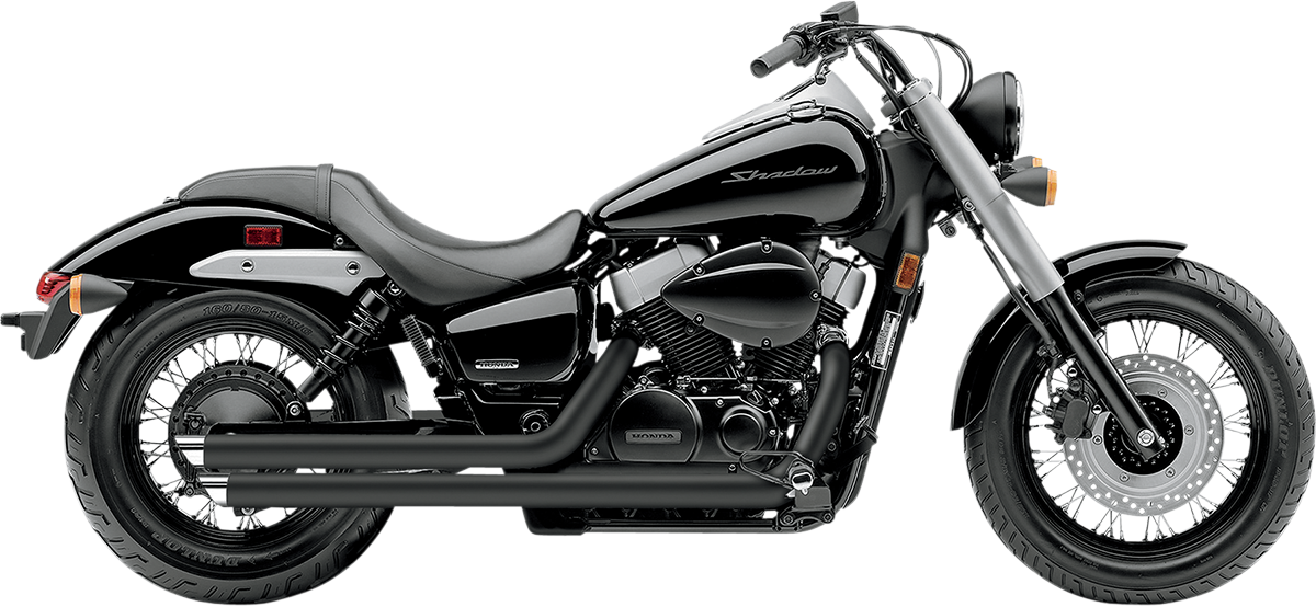 COBRA Streetrod Slashdown Exhaust - Black VT750 Shadow 1911B