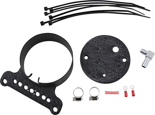 DRAG SPECIALTIES Single Gauge Bracket - Wrinkle Black WRINKLE BLK BACKING PLATE T21-6927WB