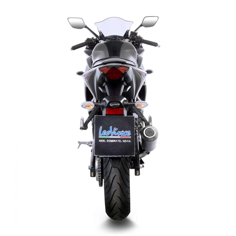 LEOVINCE LV-10 Slip-On Muffler - YZF-R3 15-24 /MT-03 Stainless Steel 15212U 1811-3499