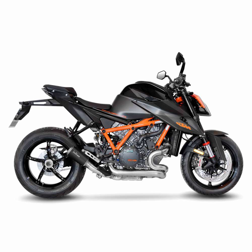 LEOVINCE LV-10 Slip-On Muffler - Black Stainless Steel 1290 Super Duke 2021-2023 15243BU 1811-4127