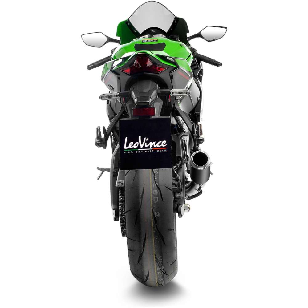 LEOVINCE LV Corsa Slip-On Muffler - Black Ninja ZX-10R/RR 2016-2025 15406B 1811-4491