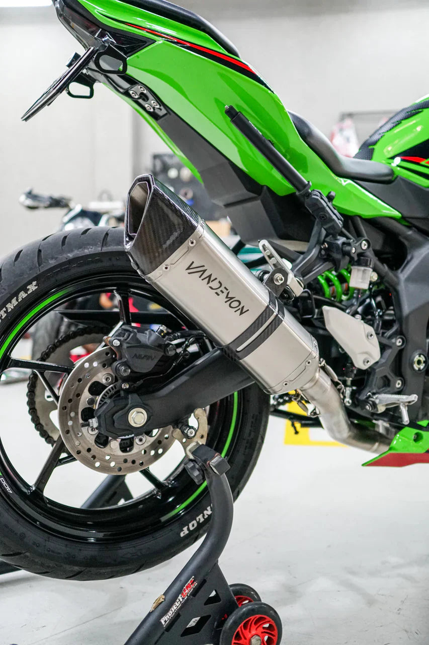 Vandemon Side Mount Titanium Race Exhaust System 2023-2024 ZX4R-ZX4RR KAWAZX25RTIEXHA