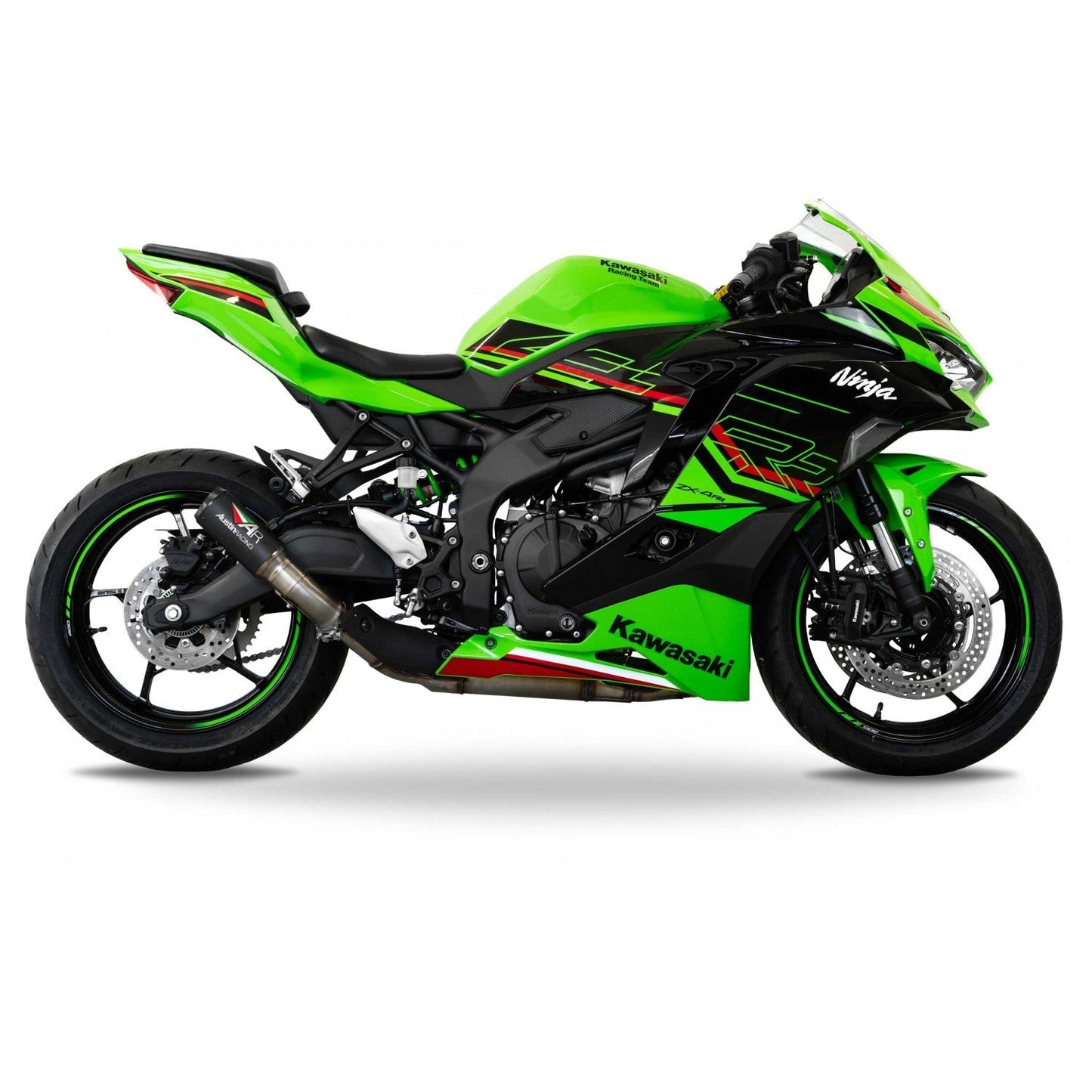 Austin Racing V3 250mm Black SLIP-ON COMPLIANT & RACE exhaust for 2023- 2025 KAWASAKI ZX4R/RR