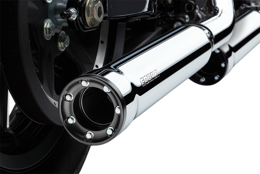 COBRA 3" RPT Chrome Mufflers for Harley-Davidson 1200 Iron /Roadster /Forty-Eight /883 SuperLow /Seventy-Two 6081