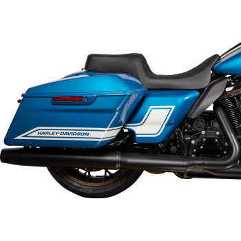 DRAG SPECIALTIES Predator 1Up Seat - Vinyl - Double Diamond Black Stitch - FLH '08-'23 0801-1483