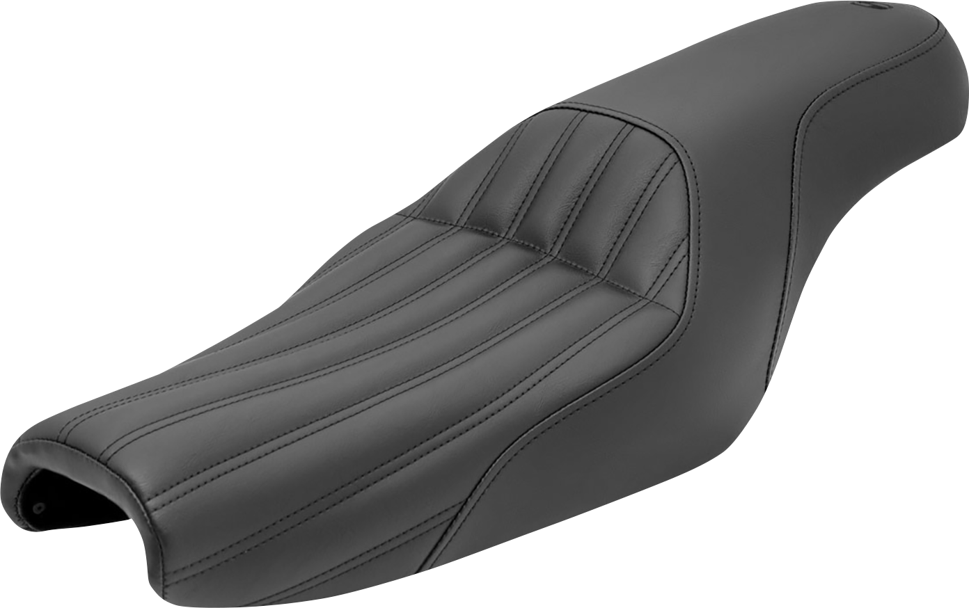 SADDLEMEN Knuckle 2-Up Seat - Ribbed - Black 807-11-047K
