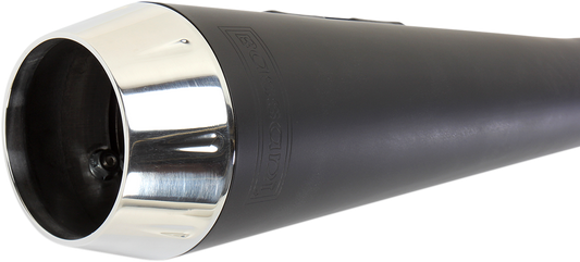 BASSANI XHAUST Road Rage Exhaust - Black - Short - '06-'17 Dyna FXD 13122J