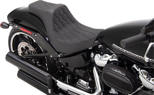 DRAG SPECIALTIES Predator III Seat - Double Diamond - Black Stitching 0802-1267