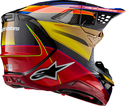 ALPINESTARS Supertech M10 Helmet - Era - MIPS® - Gloss Gold/Yellow/Rio Red - Medium 8301223-5938-M