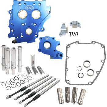 S&S CYCLE Cam Chest Kit without Cams - Chain Drive - Oil Cooled - Chrome Pushrods - Twin Cam 310-1273
