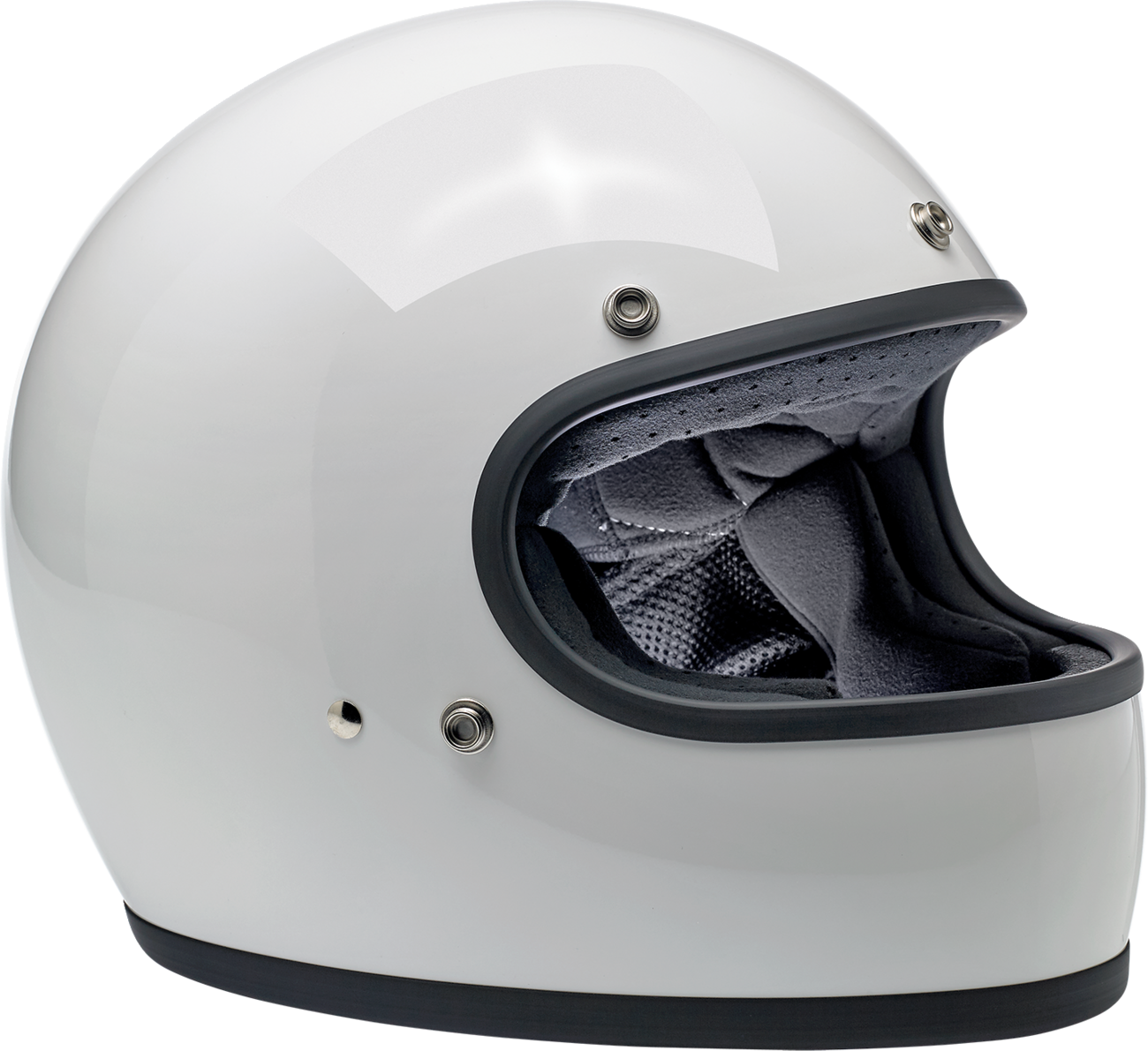BILTWELL Gringo Helmet - Gloss White - Large 1002-517-104
