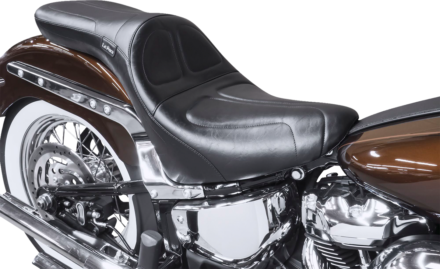 LE PERA Maverick Seat - Stitched - Black - FXLR/FLSB '18-'22 LYR-910