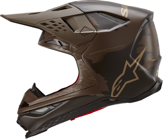 ALPINESTARS Supertech M10 Helmet - Squad - MIPS® - Dark Brown/Gold - XL 8302823-839-XL