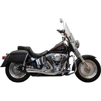 BASSANI XHAUST 2-into-1 Ripper Exhaust System - Short - Chrome - Twin Cam Softails 1S6C