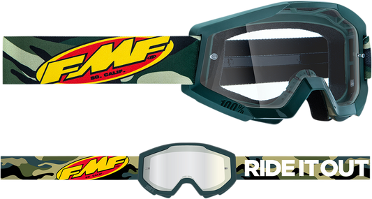 FMF PowerCore Goggles - Assault - Camo - Clear F-50050-00001 2601-3006