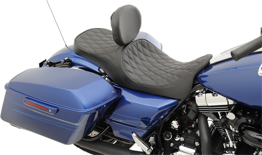 DRAG SPECIALTIES Low Touring Seat - Diamond - Driver's Backrest - FL '08-'22 0801-1008