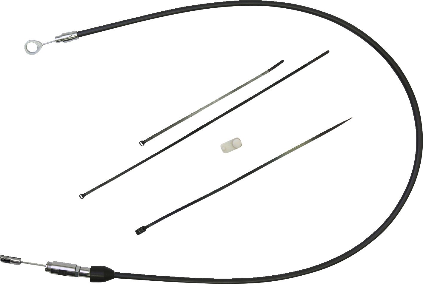 DRAG SPECIALTIES Clutch Cable - Upper - 45" - Black/Chrome 4323411HE