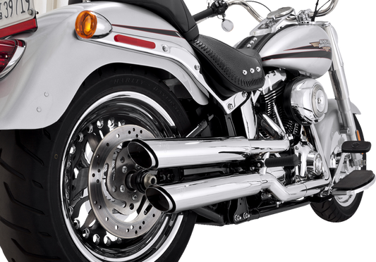 VANCE & HINES 3" Twin Slash Slip-On Muffler - Chrome Fat Boy 2010-2017 16343