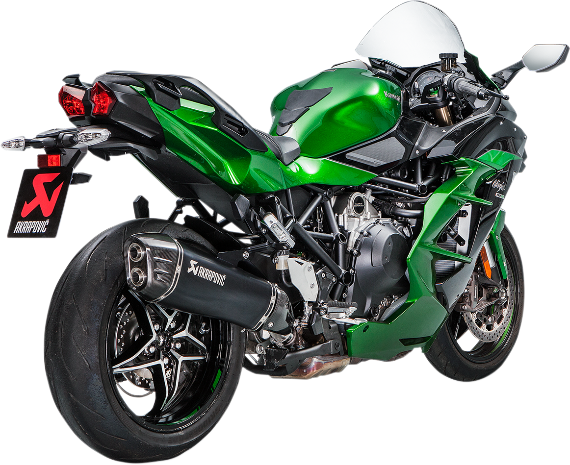 AKRAPOVIC Black Titanium Muffler - Ninja H2 SX 2018-2019 S-K10SO21HRAABL 1811-3517