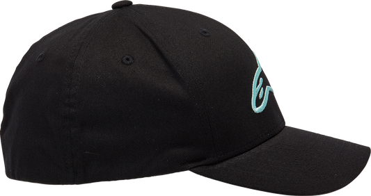 ALPINESTARS Ageless Curve Hat - Black/Light Aqua - L/XL 1017810101177LX