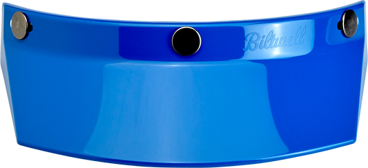 BILTWELL Moto 3-Snap Visor - Blue 2002-564