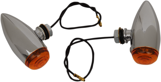 DRAG SPECIALTIES Bullet LED Marker Lights - Smooth - Amber 20-6589SA-BC202