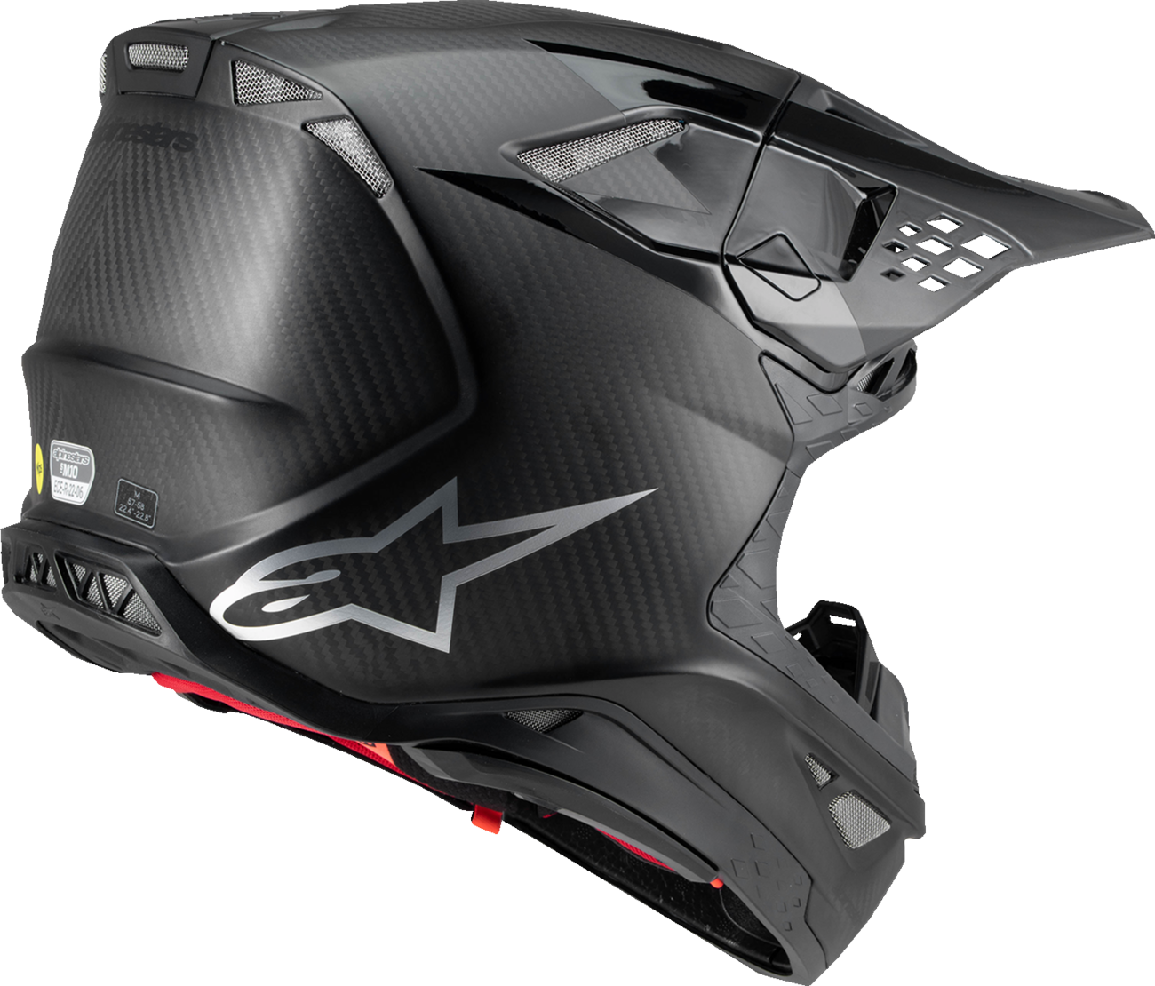 ALPINESTARS Supertech M10 Helmet - Fame - MIPS® - Black Carbon - Small 8300423-1902-S