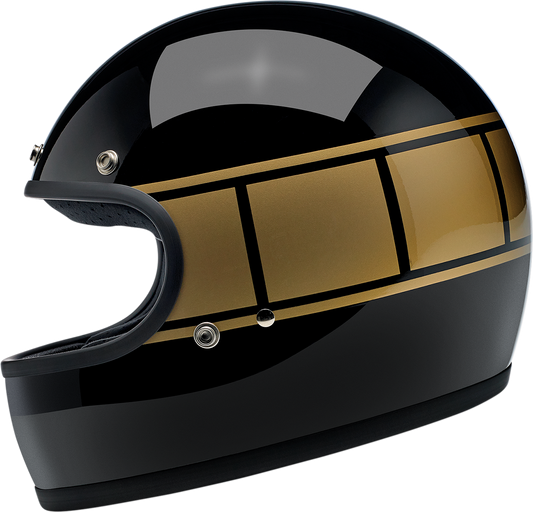 BILTWELL Gringo Helmet - Gloss Black Holeshot - XS 1002-527-101
