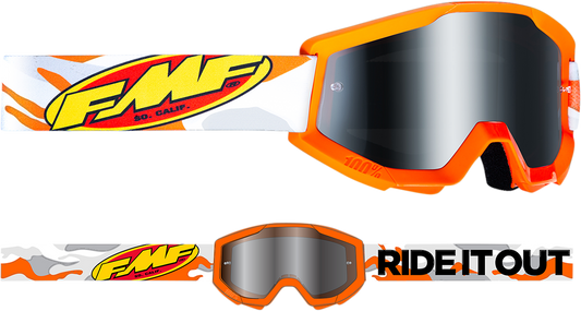 FMF PowerCore Goggles - Assault - Gray - Silver Mirror F-50051-00002 2601-3012