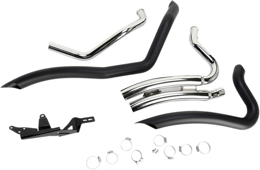 COBRA Speedster Swept Short Exhaust - Black - '14-'20 XL 6233B