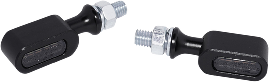 DRAG SPECIALTIES Marker Light - Smoke/Amber - Matte Black L22-6042MBME