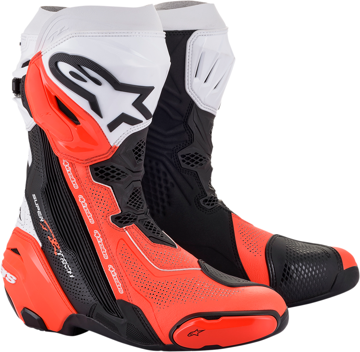 ALPINESTARS Supertech V Boots - Black/Fluo Red/White - US 7.5 / EU 41 2220121-124-41