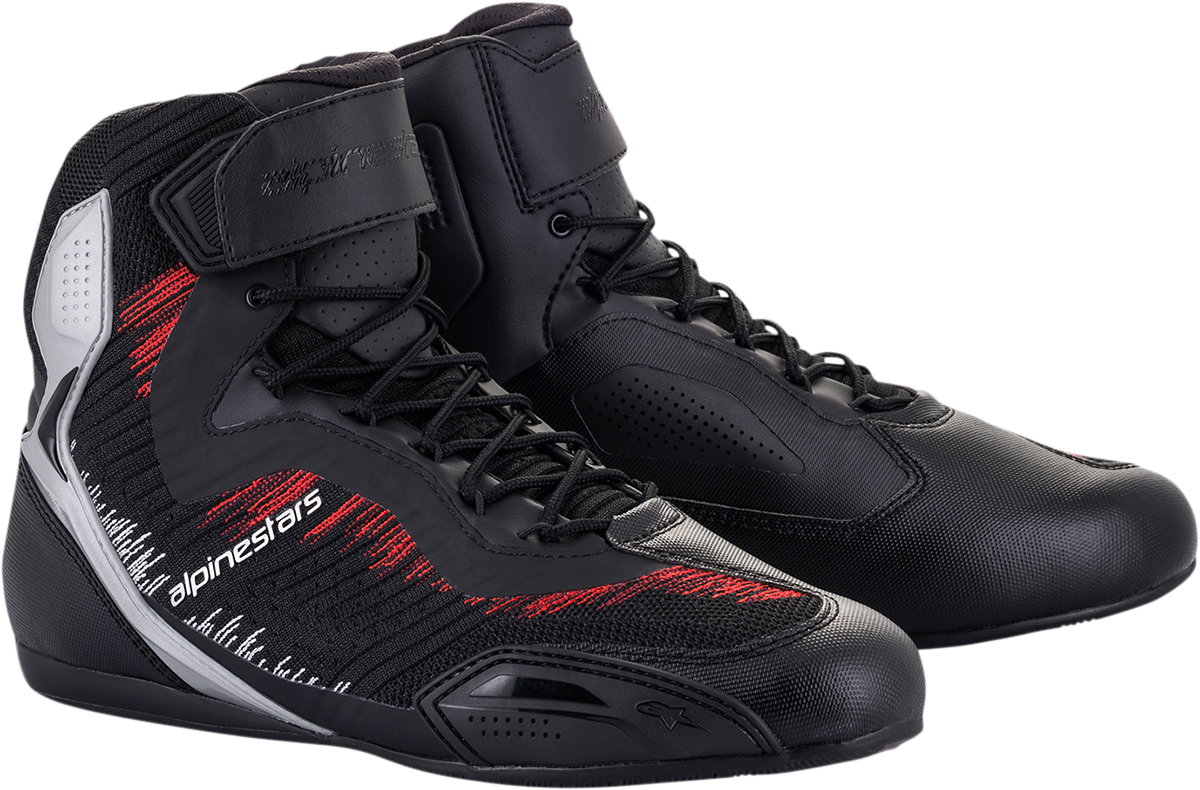 ALPINESTARS Faster-3 Rideknit® Shoes - Black/Silver/Red - US 8 251031919308