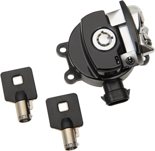 DRAG SPECIALTIES Ignition Switch - Skull - Black E21-0214GBSKD