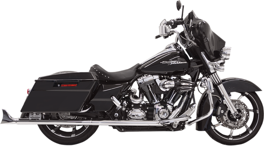 BASSANI XHAUST Fishtail Mufflers - Chrome - w/ Baffle - 33" - 95-'16 Touring 1F27E33