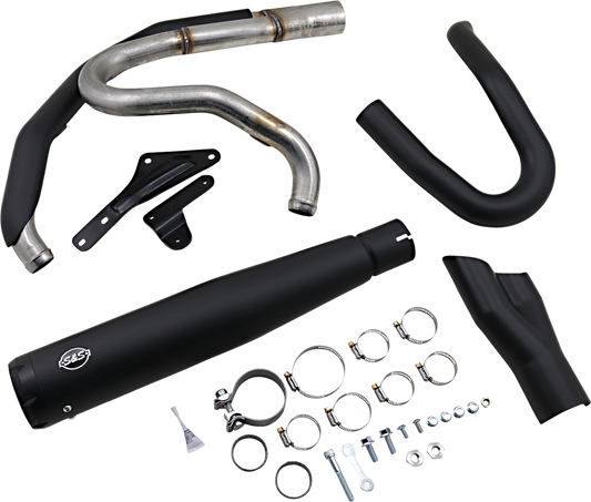 S&S CYCLE 2:1 Exhaust for M8 Softail - Black 550-0857
