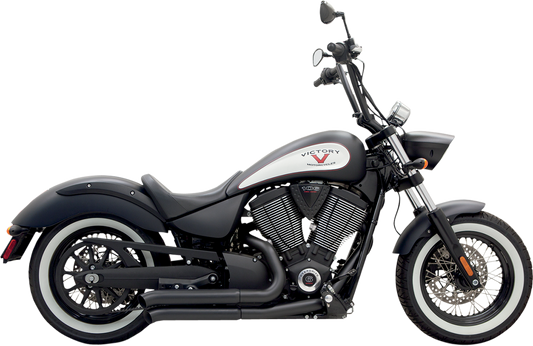BASSANI XHAUST Pro-Street Exhaust - Black - Turnout 6V23DB
