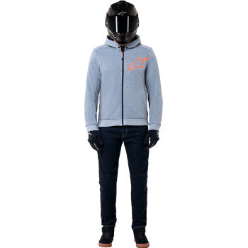 IN STOCK ALPINESTARS Chrome v2 Sport Hoodie - Heather Gray/Red Fluo - Medium 4200325-9199-M