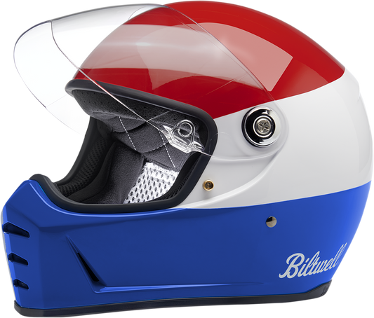 BILTWELL Lane Splitter Helmet - Gloss Podium Red/White/Blue - Medium 1004-549-103