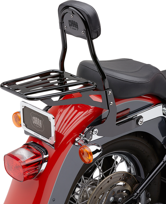 COBRA Backrest Kit - 14" - Black - Softail 602-2002B
