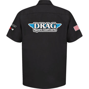 THROTTLE THREADS Drag Specialties House 25 Shirt - Black - Large DRG32ST24BKLR