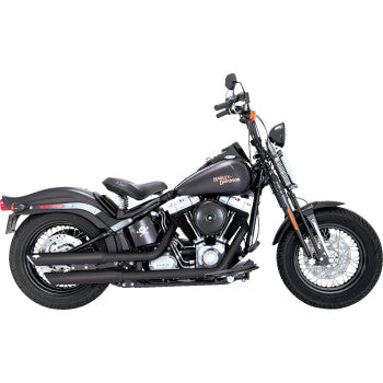 VANCE & HINES 3" Twin Slash Slip-On Mufflers - Black Softail Cross Bones FLSTSB 2008-2009 46842