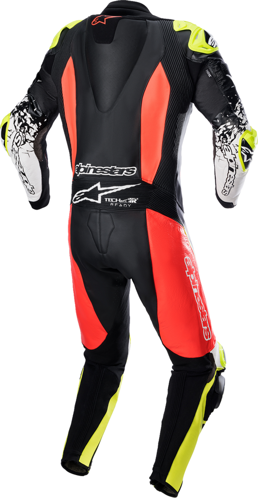 ALPINESTARS GP Tech Suit v4 - Black/Red Fluorescent/Yellow Fluorescent - US 38 / EU 48 3156822-1355-48