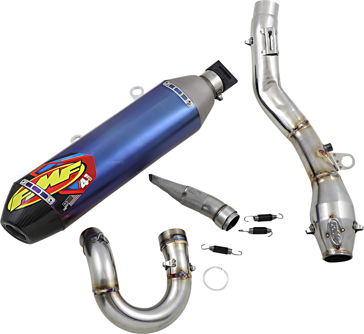 FMF 4.1 RCT Exhaust with MegaBomb - Anodized Titanium KTM 500 XCF-W /Husqvarna FE501 2020-2022 045663 1820-1960