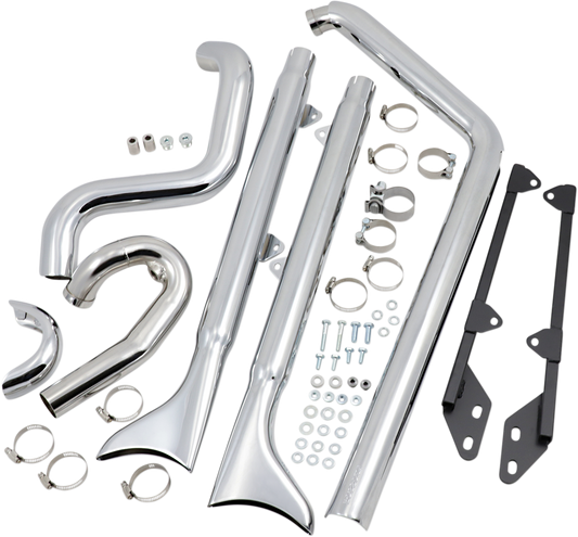 BASSANI XHAUST Fishtail Exhaust with Baffle - 30" - Softail 1S66E-30