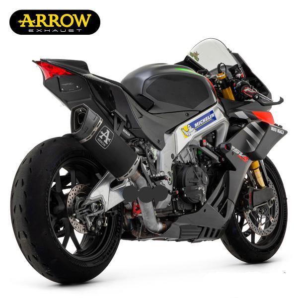 71001PTN Arrow Pista Slip-on Exhaust, Titanium LINK Dark for Aprilia RSV4 1100 Factory 19-20