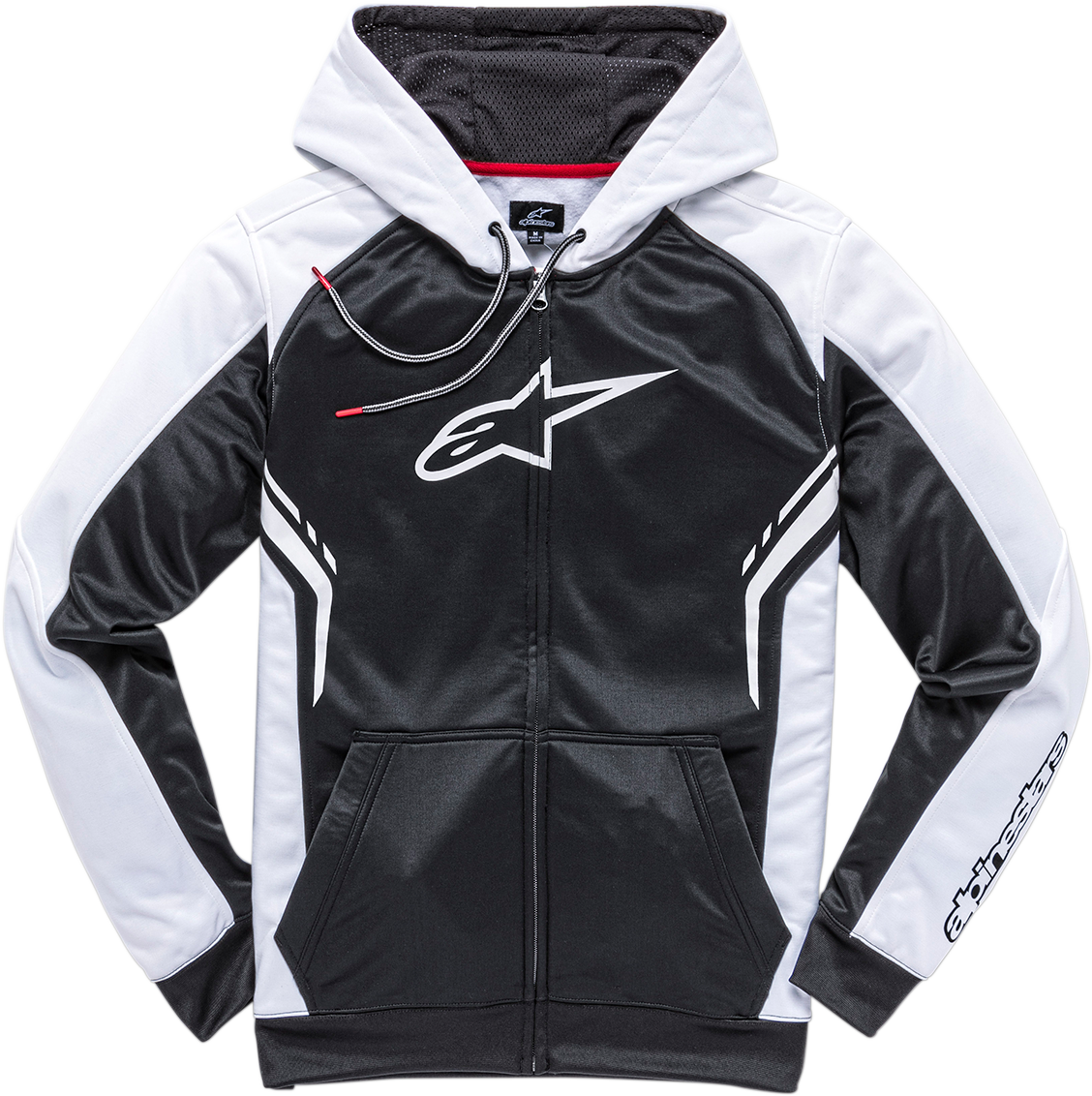 IN STOCK ALPINESTARS Strike Zip Hoodie - Black/White - XL 1019-531021020XL